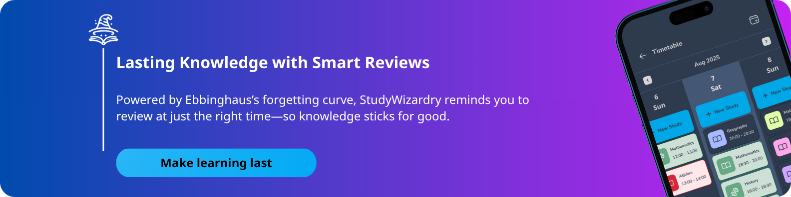 StudyWizardry – Akıllı Çalışma Planlayıcı & Verimlilik Yardımcısı